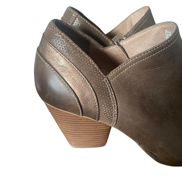 Dansko Marcia Leather Ankle Heeled Boots Burnished Nubuck Brown 39 US size 9 - Picture 3 of 11
